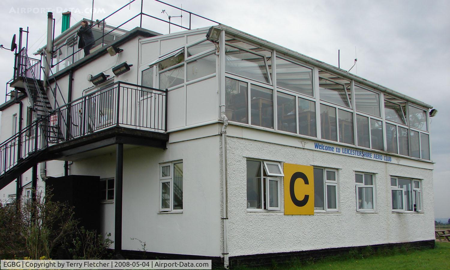 Leicester Airport, Leicester, England United Kingdom (EGBG) - Leicester Aero Club and Control Tower