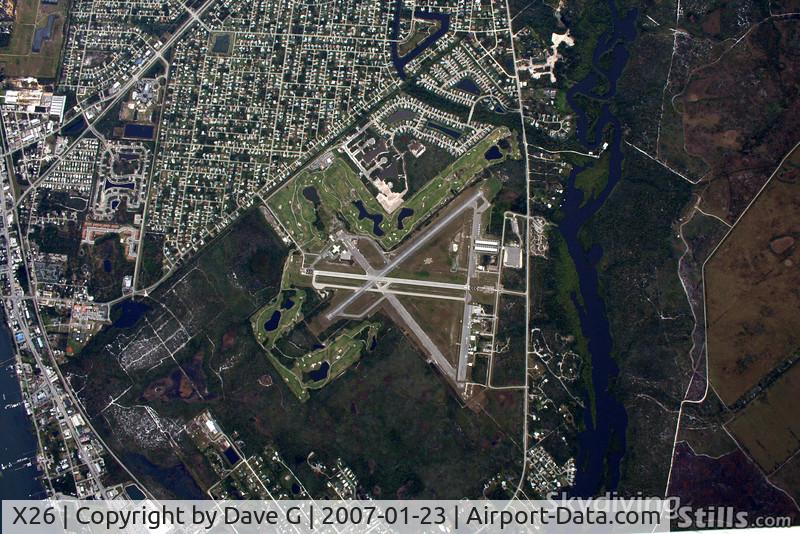 Sebastian Municipal Airport (X26) - Sebastian, FL as seen from 14,000 feet.
