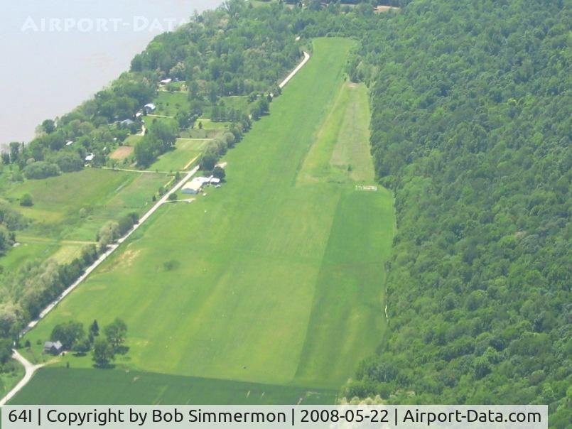 Lee Bottom Airport (64I) - Looking S from 2500'