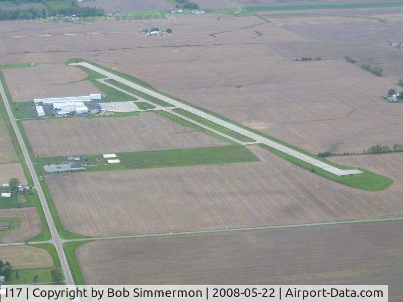 Piqua Airport- Hartzell Field Airport (I17) - Looking NW from 2500' - Piqua, Ohio