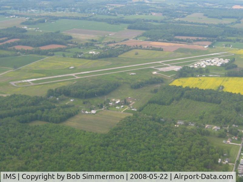 Madison Municipal Airport (IMS) - Looking NW from 2500' - Madison, Indiana