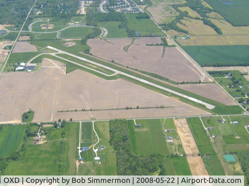 Miami University Airport (OXD) - Looking east from 2500'