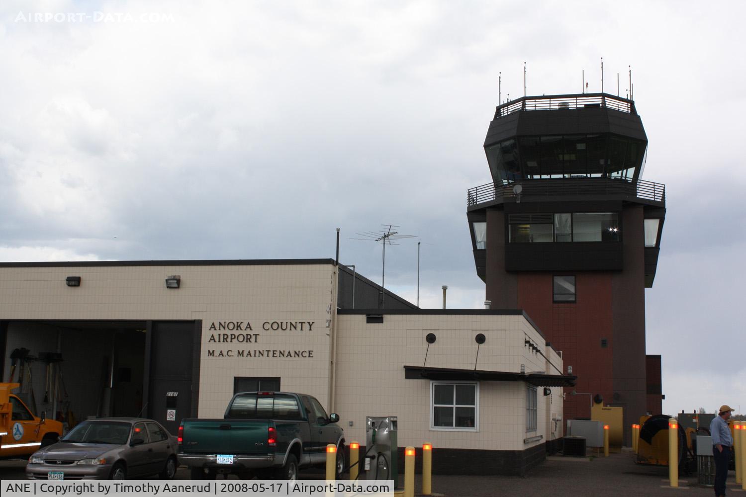 Anoka County-blaine Arpt(janes Field) Airport (ANE) - Metropolitian Airports Commission building next to the non federal control tower
