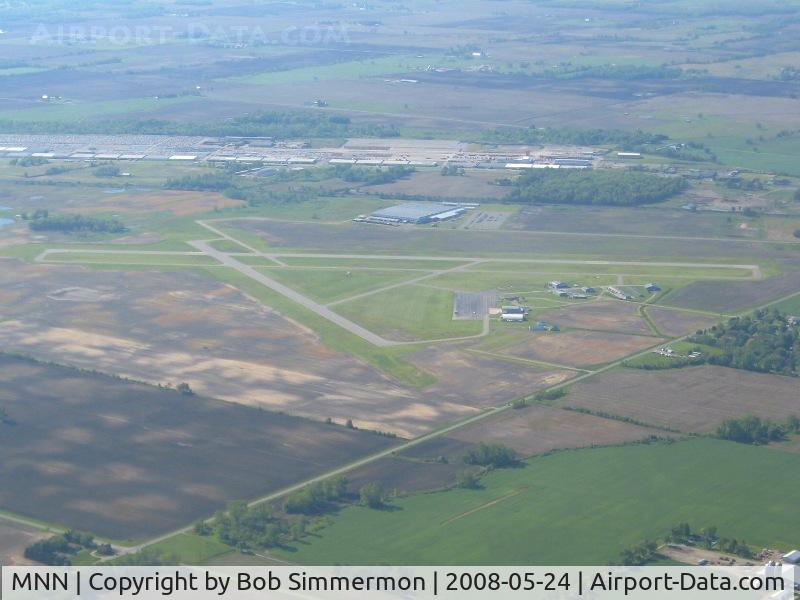 Marion Municipal Airport (MNN) - Looking S from 3500'