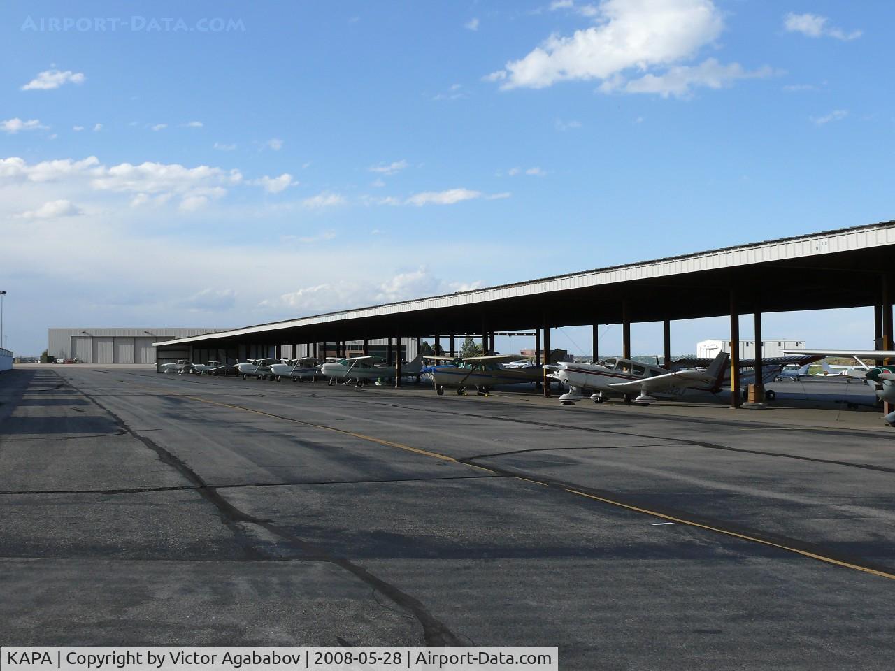 Centennial Airport (APA) - Planes along charlie taxiway