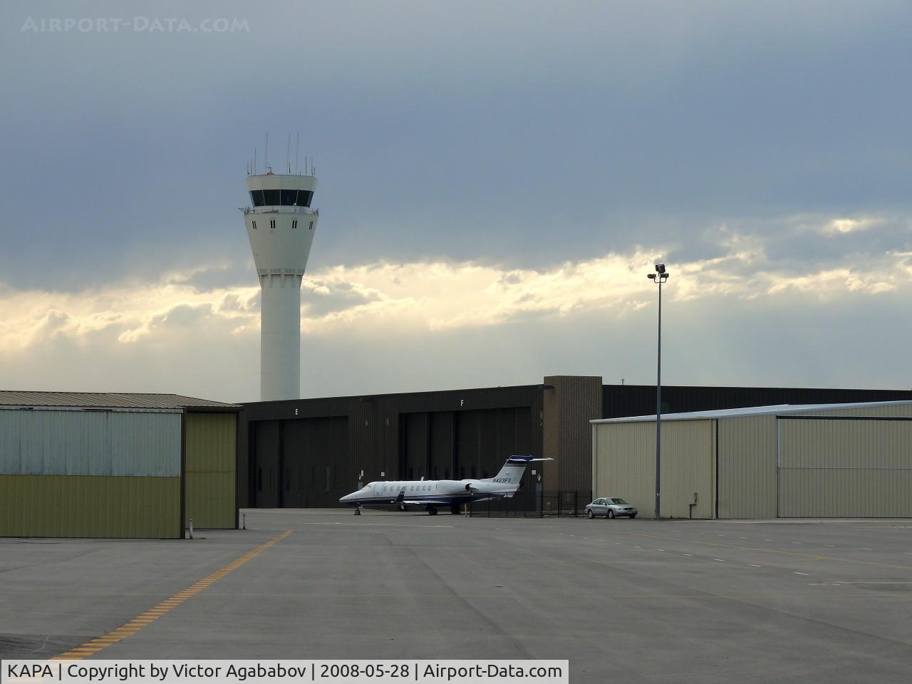Centennial Airport (APA) - Planes along charlie taxiway