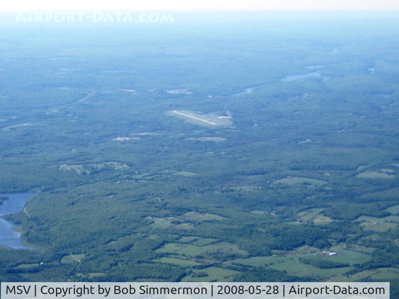 Sullivan County International Airport (MSV) - Easy to spot on a clear day.