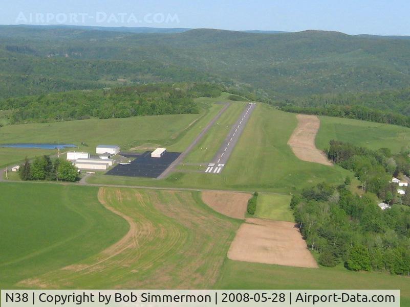 Wellsboro Johnston Airport (N38) - Looking down runway 28
