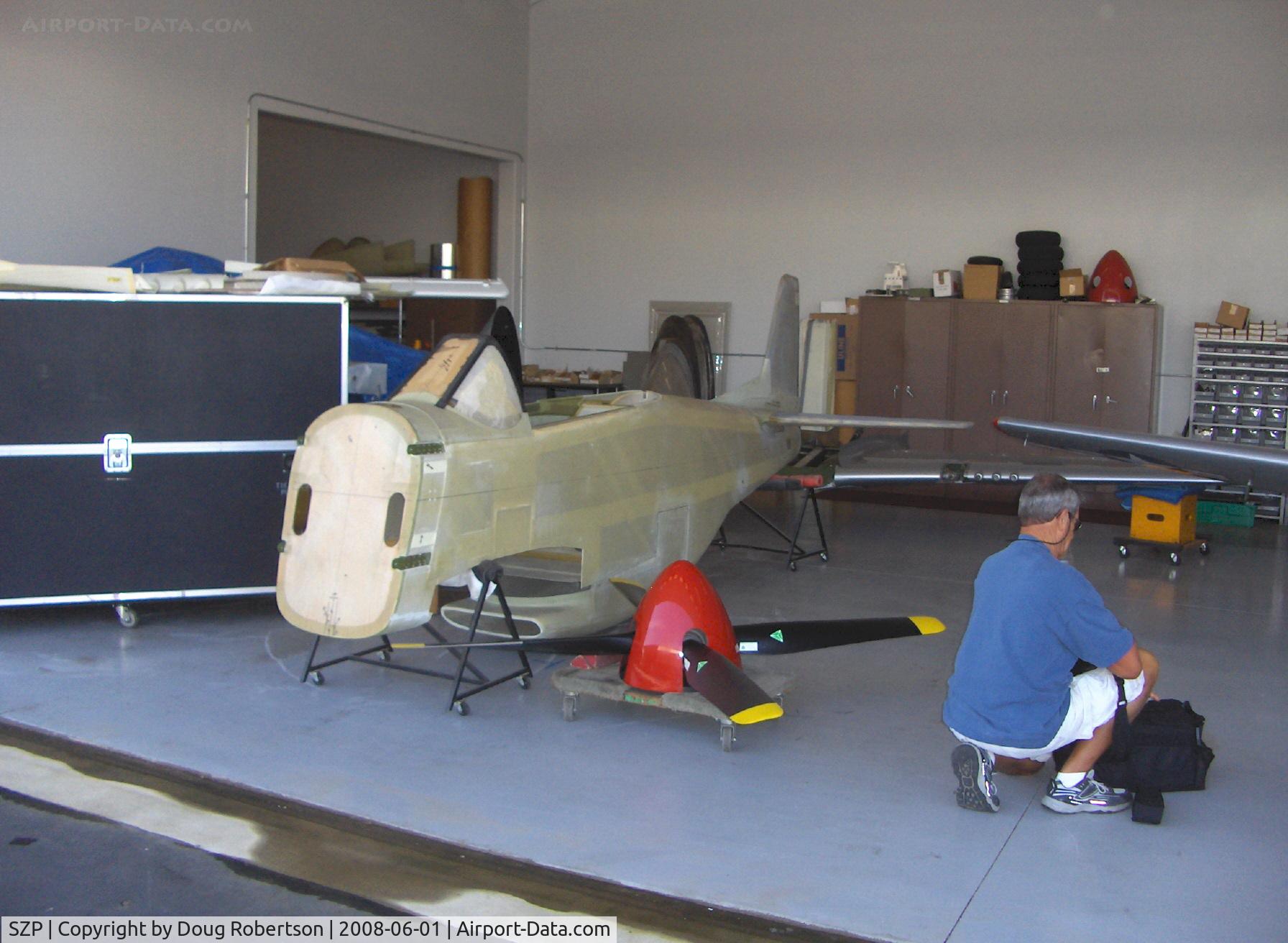 Santa Paula Airport (SZP) - Legendary Aircraft LLC, 70% scale TF-51, P-51D MUSTANGS in Area 51. Composite molded construction