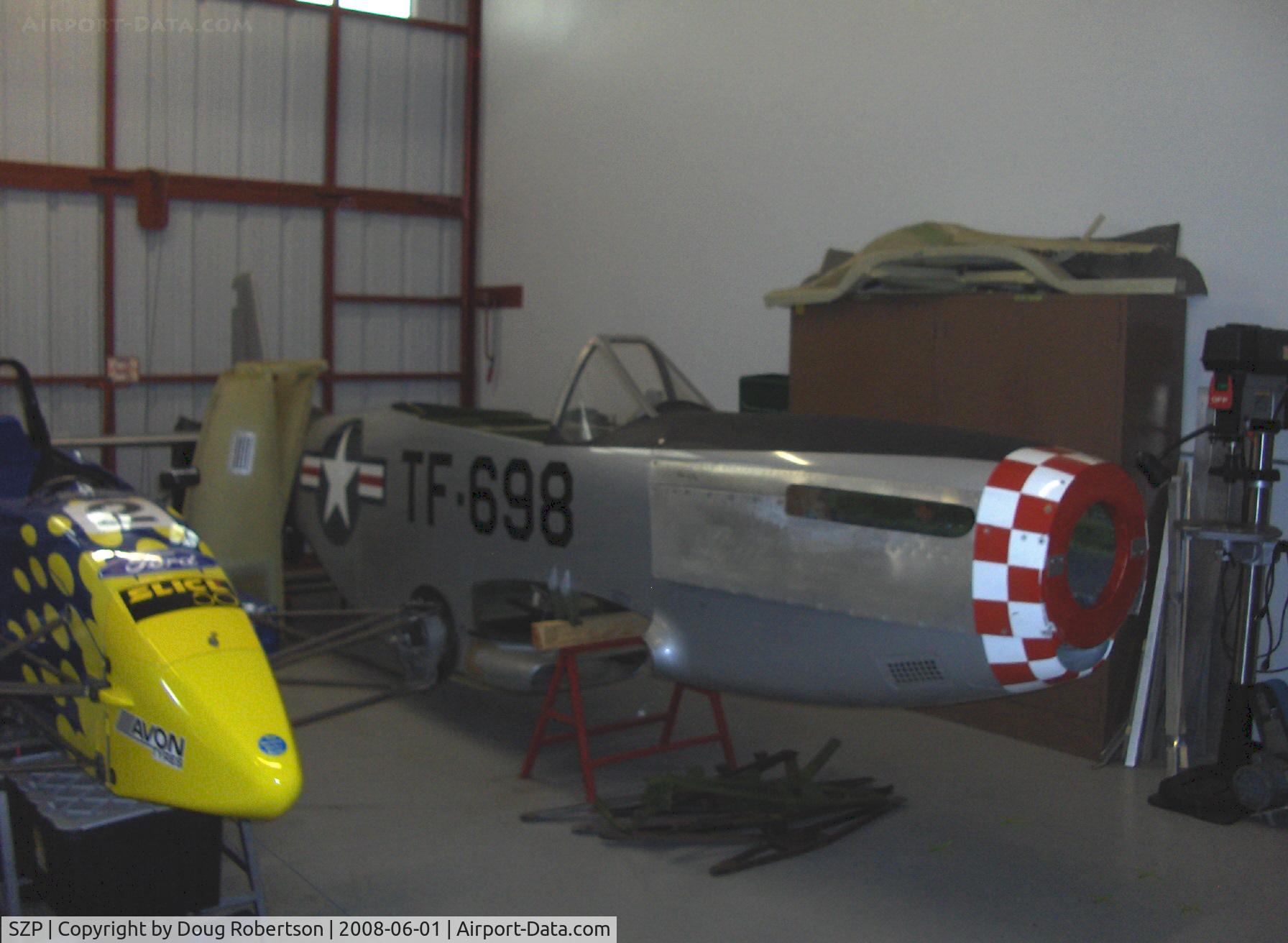 Santa Paula Airport (SZP) - Legendary Aircraft LLC, 70% scale P-51D MUSTANGS in Area 51.