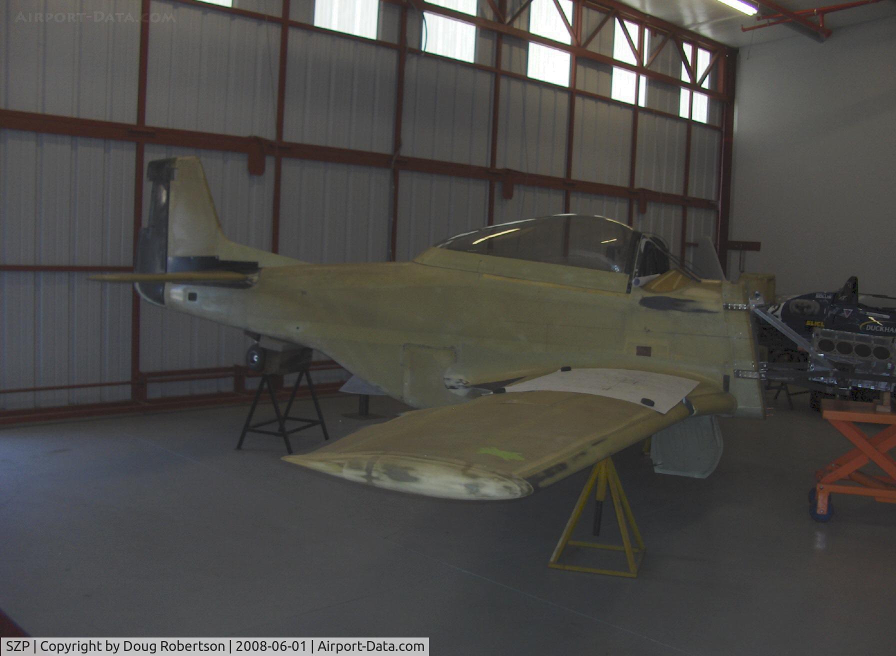 Santa Paula Airport (SZP) - Legendary Aircraft LLC, 70% scale P-51D MUSTANGS in Area 51. Molded composite construction.