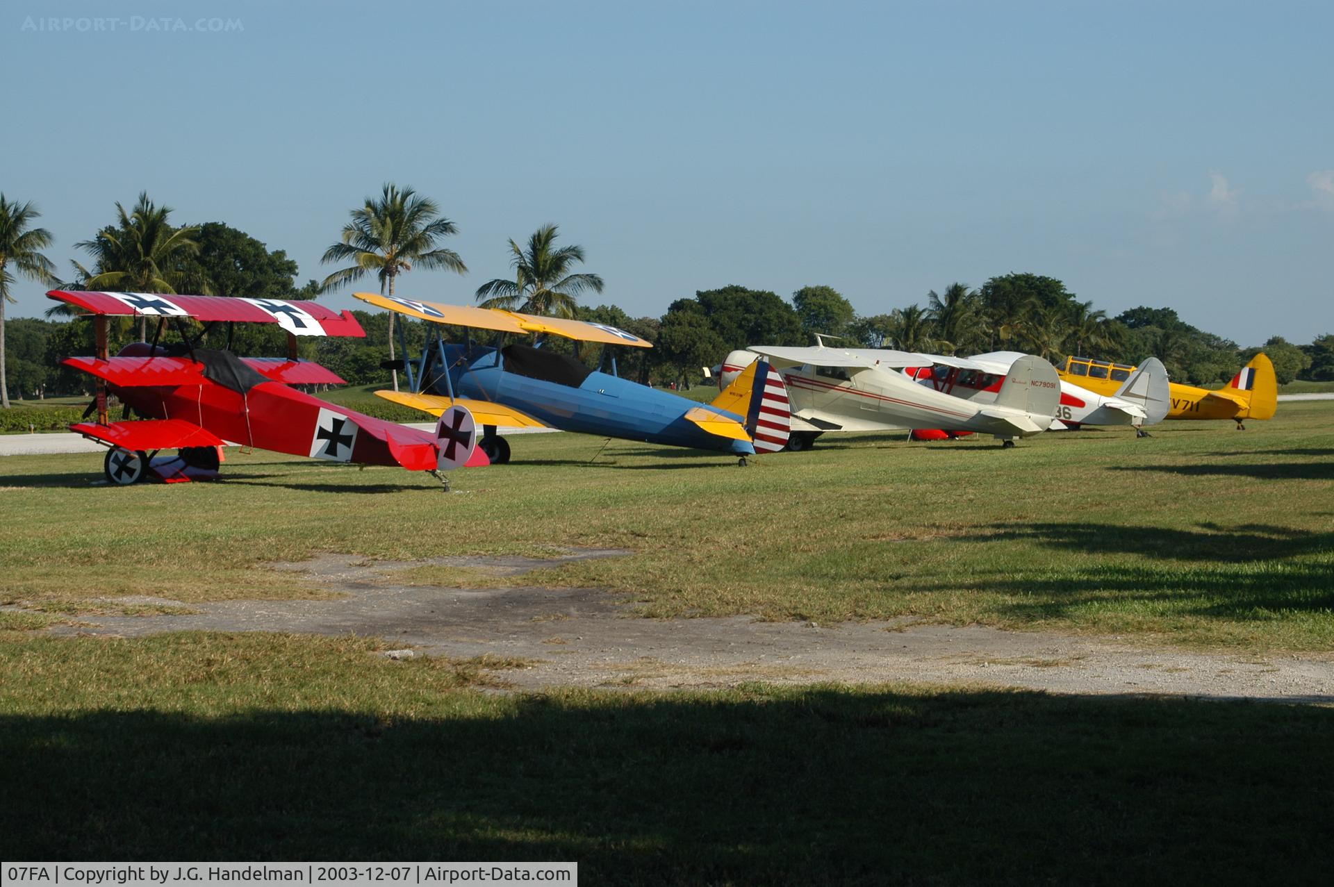 Ocean Reef Club Airport (07FA) - Tail view of a/c at Vintage Weekend at Ocean Reef