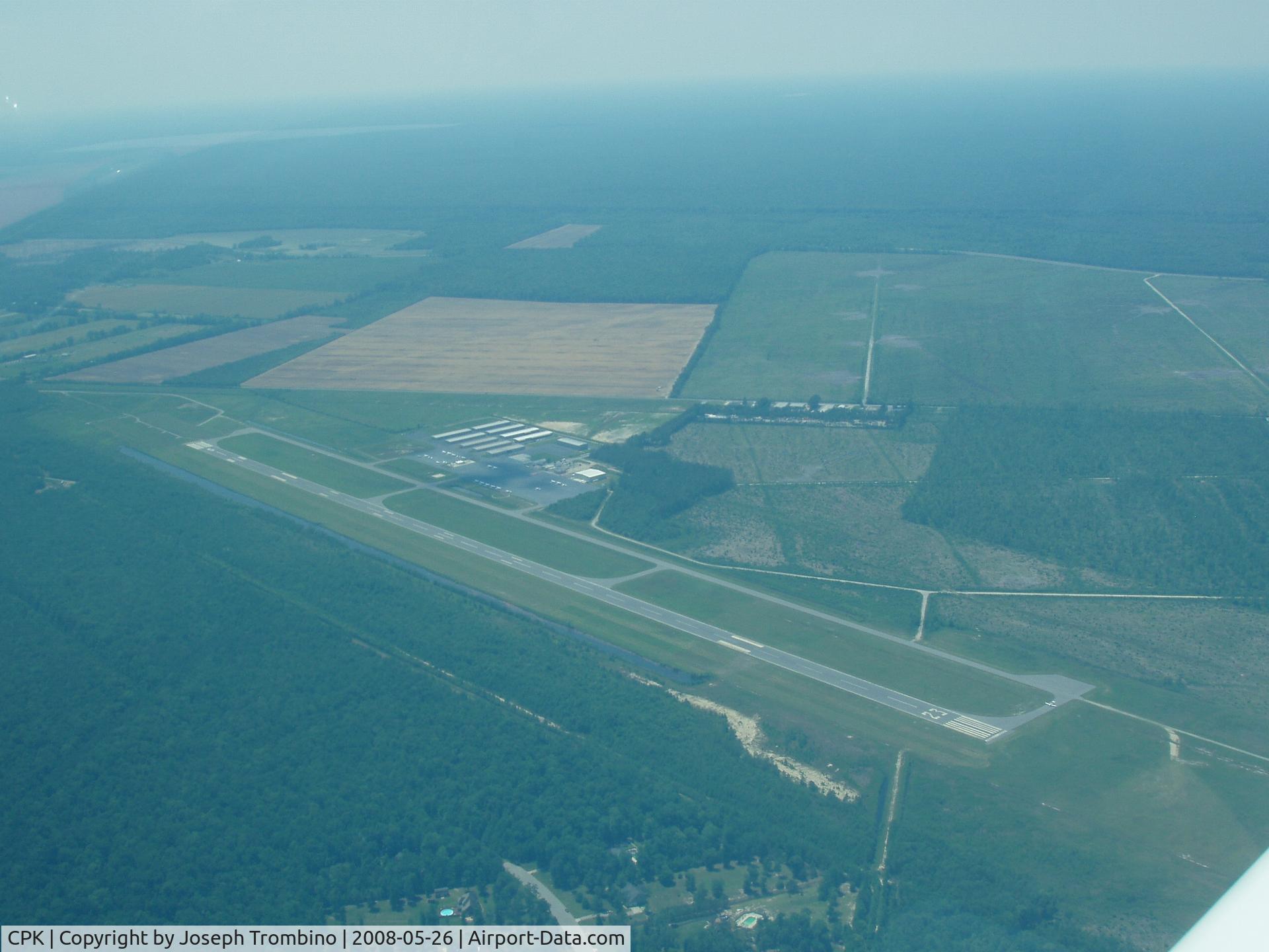 Chesapeake Regional Airport (CPK) - CPK from 2000 ft looking West - Lake Drummond in bkgrd top left