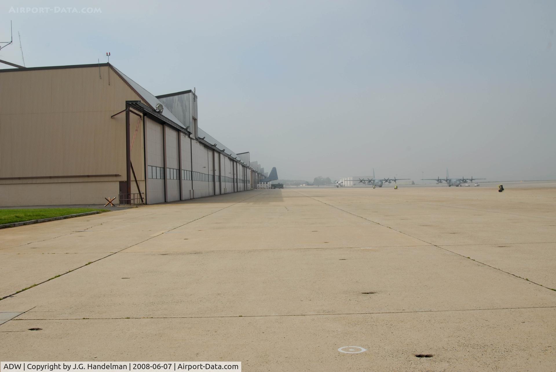 Joint Base Andrews Airport (ADW) - Hangars and ramp at NAF Washington
