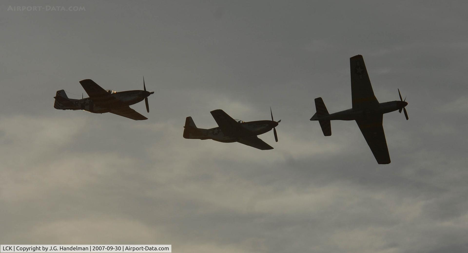 Rickenbacker International Airport (LCK) - shooting Mustangs into the sun at the 2007 Gathering