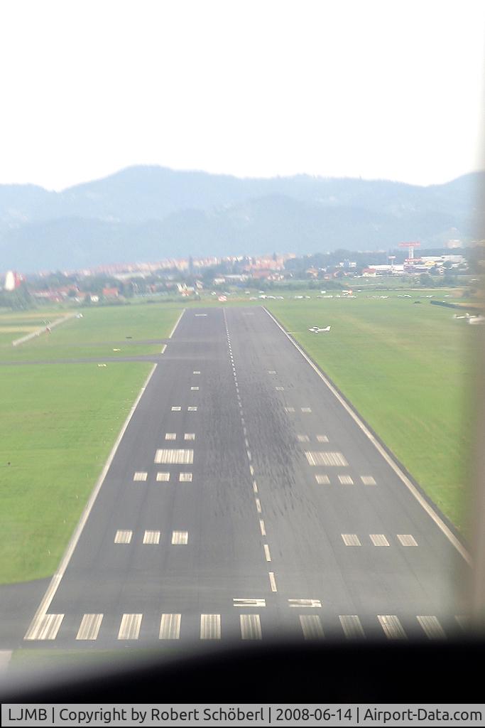 Maribor Airport, Maribor Slovenia (LJMB) - Low pass over Maribor Airport. Cessna 525 CitationJet OE-FCW