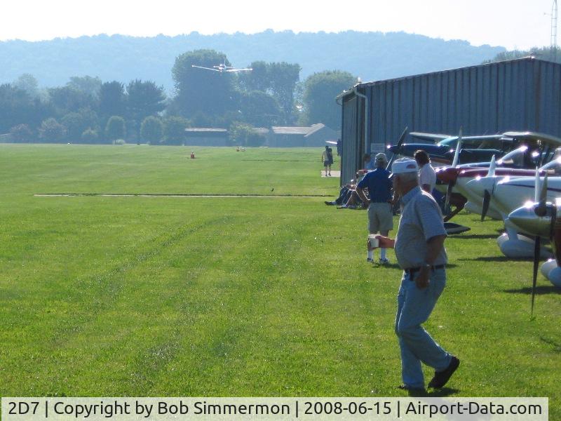 Beach City Airport (2D7) - Aircraft landing and lining up along the runway during Father's Day fly-in.