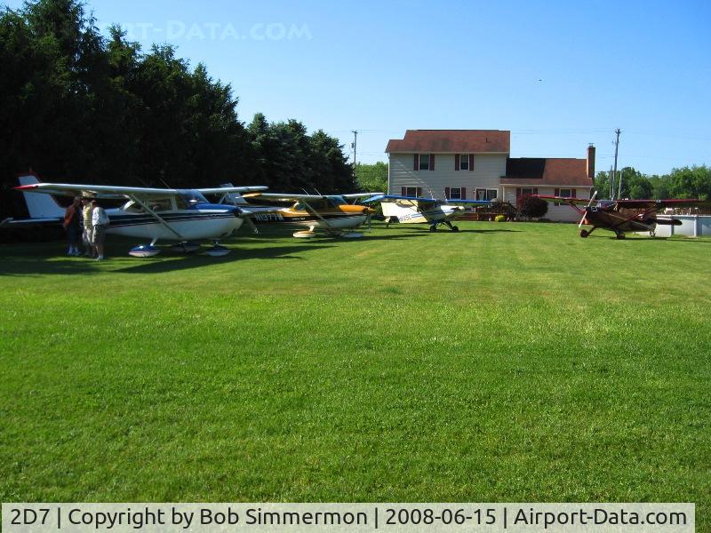 Beach City Airport (2D7) - Beach City truly is a residential airport with planes parked everywhere for the Father's Day fly-in.