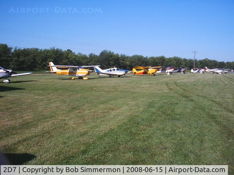 Beach City Airport (2D7) - Aircraft lined up at the Father's Day fly-in.