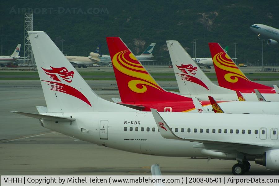 Hong Kong International Airport, Hong Kong Hong Kong (VHHH) - Colorful tails from Hong Kong Express 737s