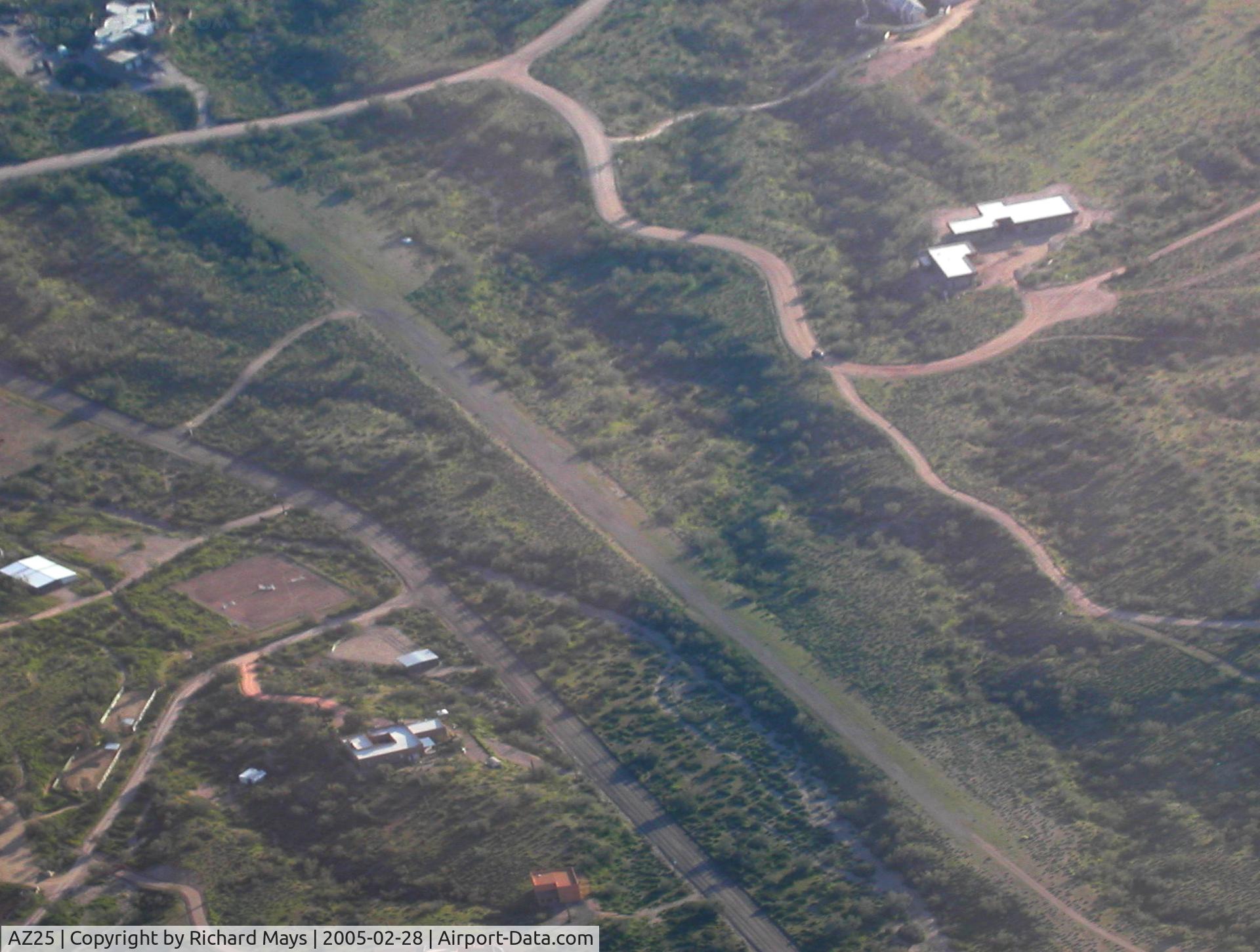 Goldfield Ranch Airport (AZ25) - Overhead shot of WWII strip