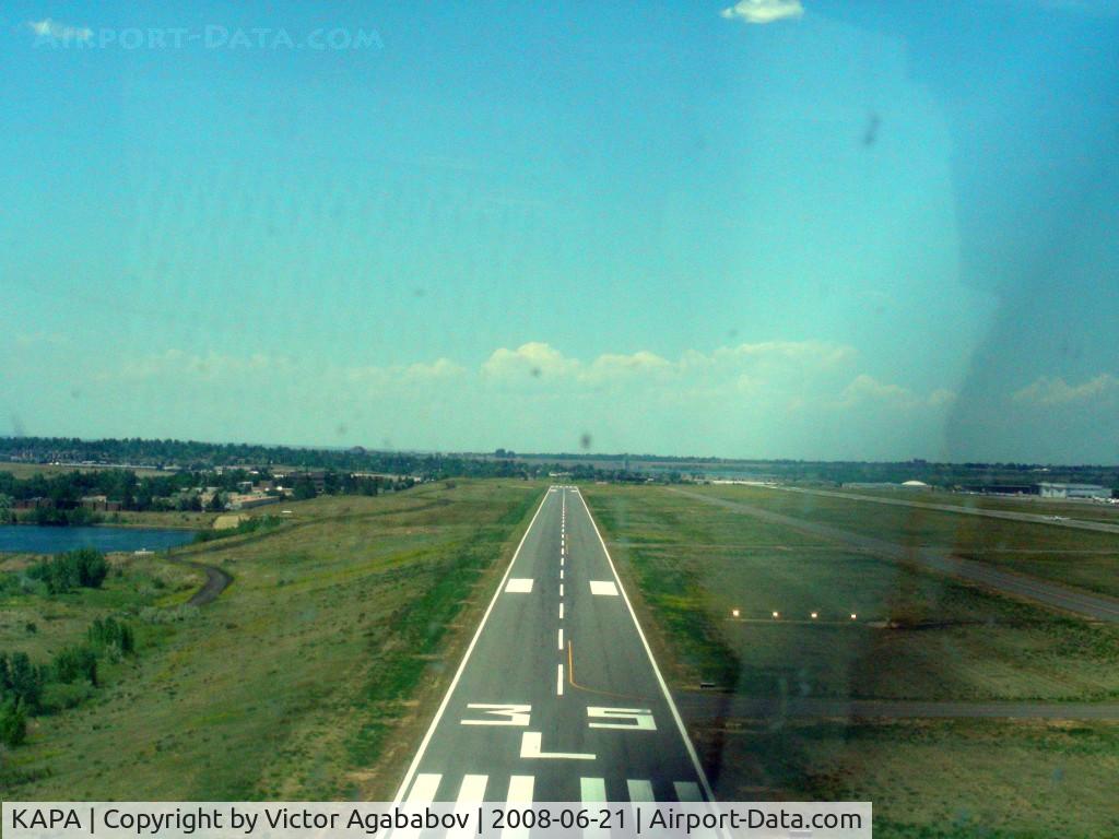 Centennial Airport (APA) - Very short final RWY 35L