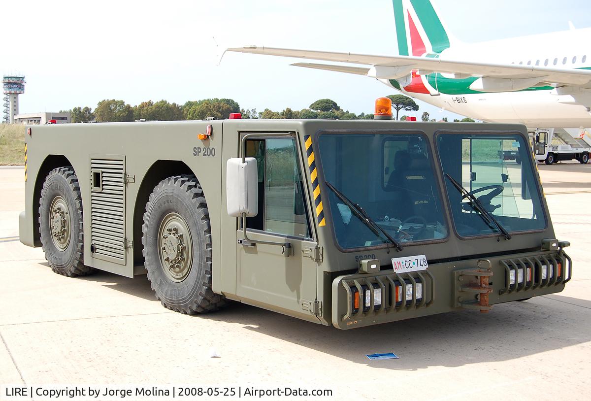 Pratica di Mare Air Force Base Airport, Pomezia, Rome Italy (LIRE) - Pushback unit on Pratica di Mare AFB (Italy).