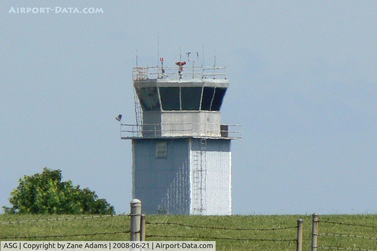 Springdale Municipal Airport (ASG) - Control Tower at Springdale, AR ..from the highway south of the field.