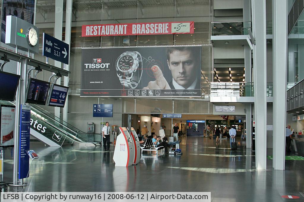 EuroAirport Basel-Mulhouse-Freiburg, Basel (Switzerland), Mulhouse (France) and Freiburg (Germany) France (LFSB) - departure hall - swiss side