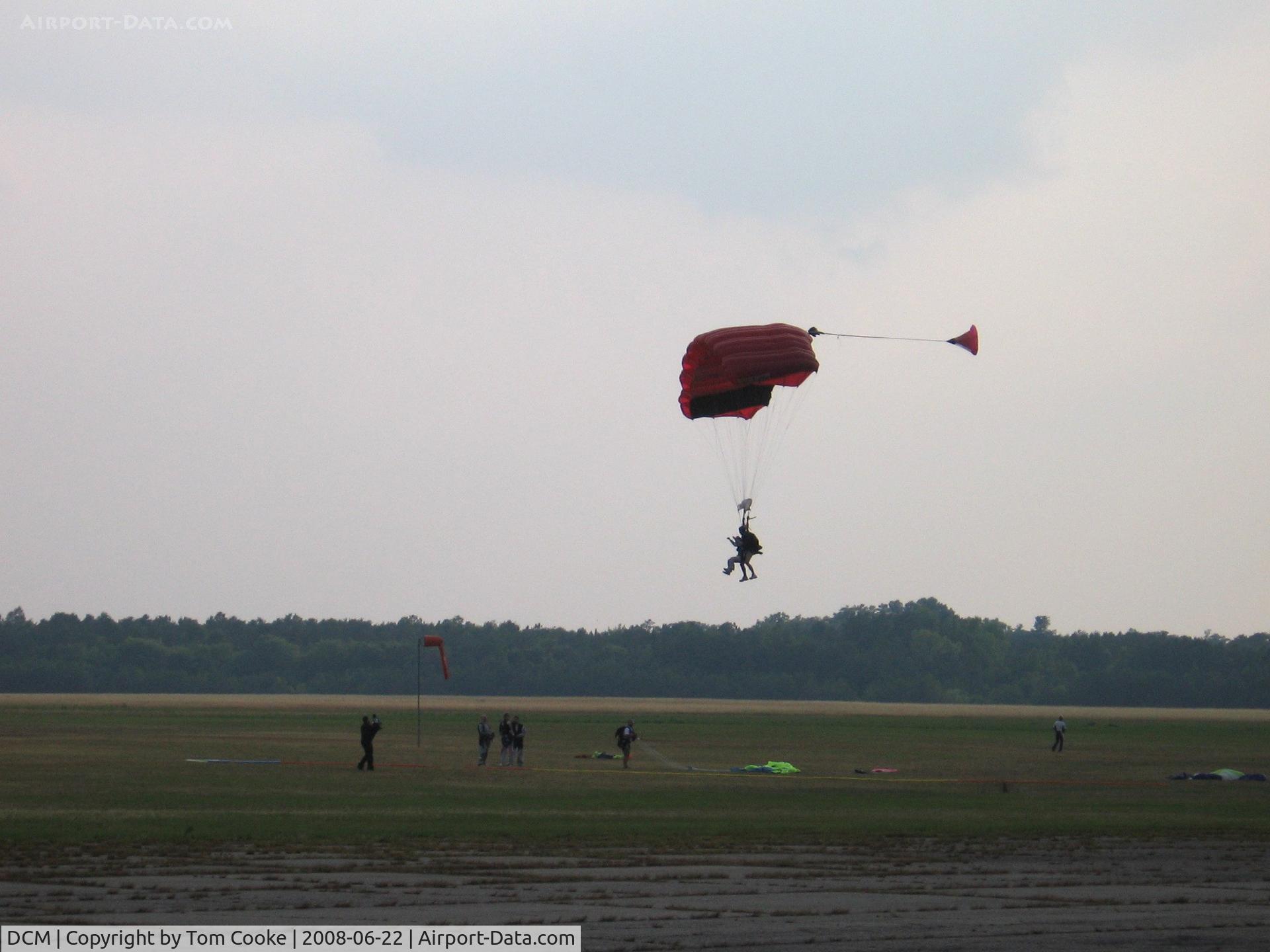 Chester Catawba Regional Airport, moments from touchdown at the eastern corner of the field