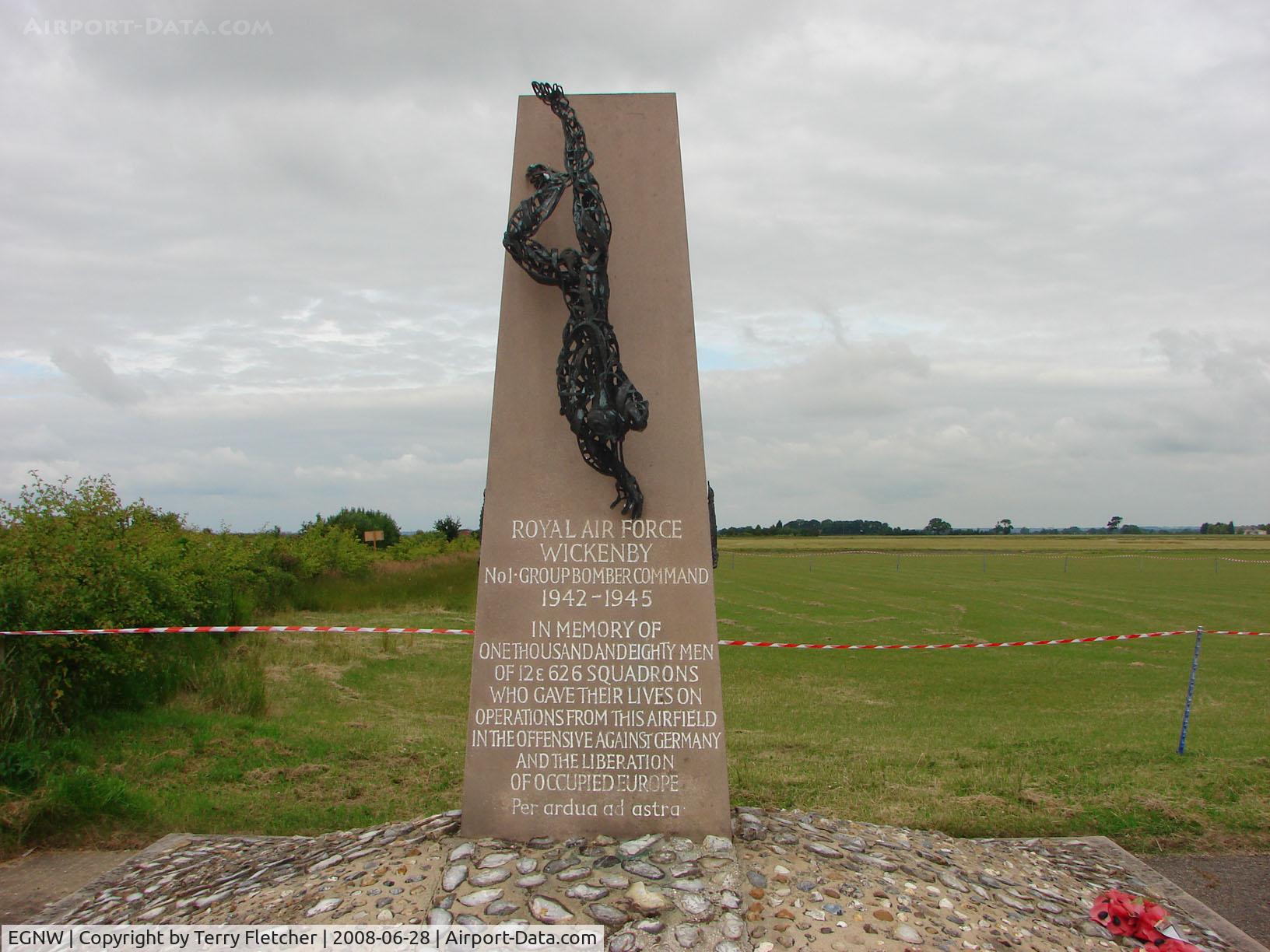 Wickenby Aerodrome Airport, Lincoln, England United Kingdom (EGNW) - RAF Wickenby War Memorial