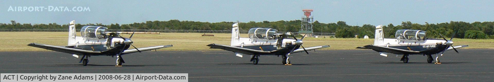 Waco Regional Airport (ACT) - Three USAF T-6A's on the ramp at Waco Regional