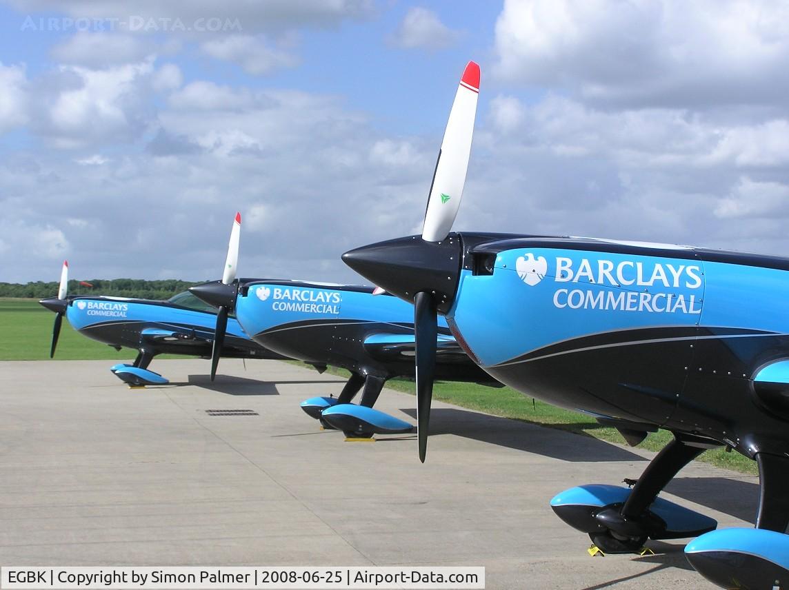 Sywell Aerodrome Airport, Northampton, England United Kingdom (EGBK) - Line up at Sywell