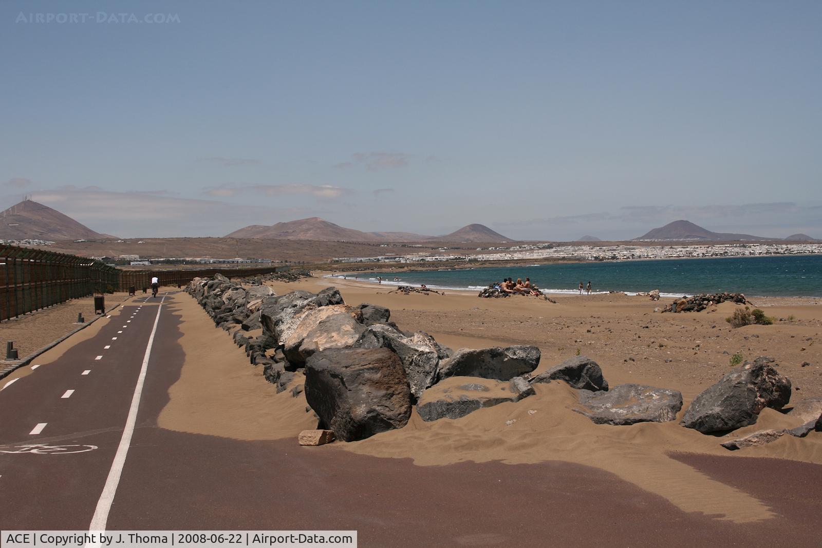Arrecife Airport (Lanzarote Airport), Arrecife Spain (ACE) - Matagorda beach right of the airport fence