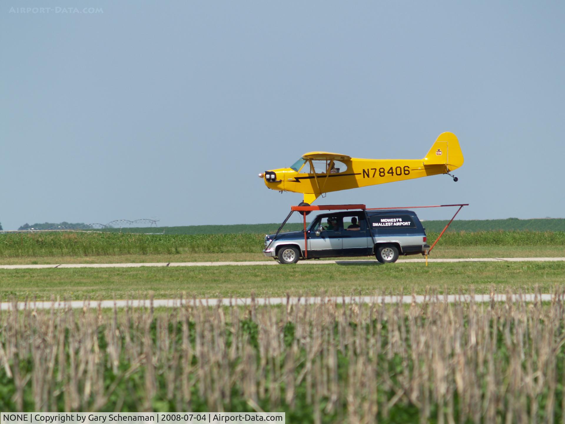 NONE Airport - WORLDS SMALLEST AIRPORT, J-3 LANDING AT SEWARD