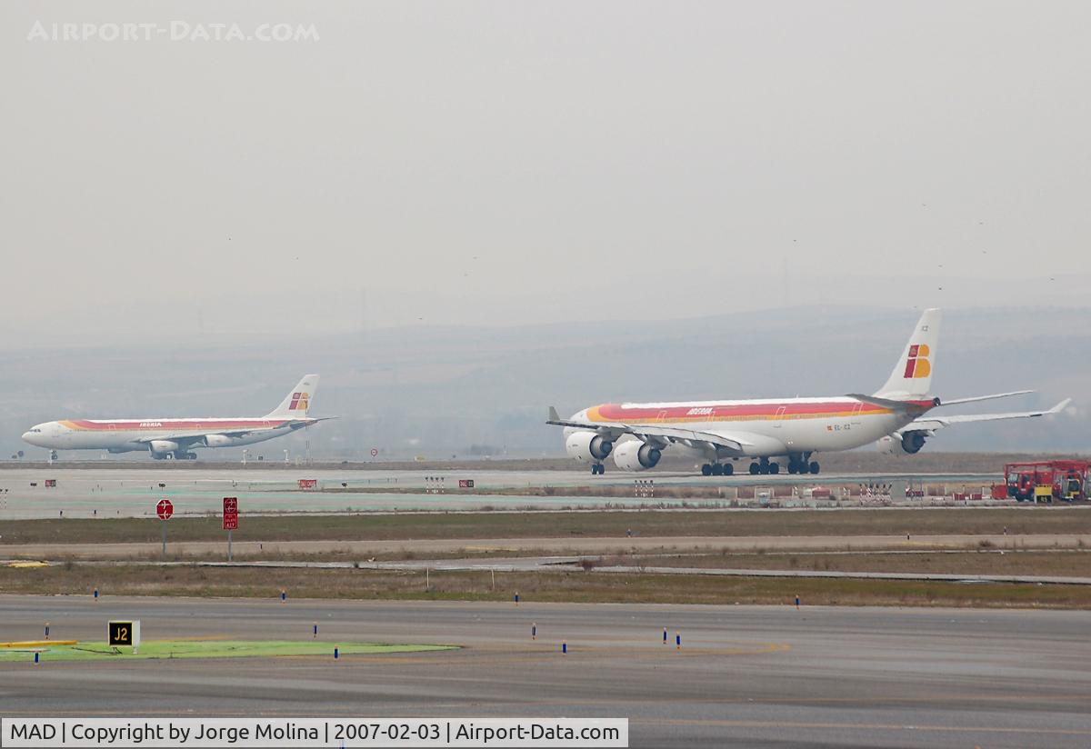 Barajas International Airport, Madrid Spain (MAD) - Barajas International, runways 34R and 34L actives.
