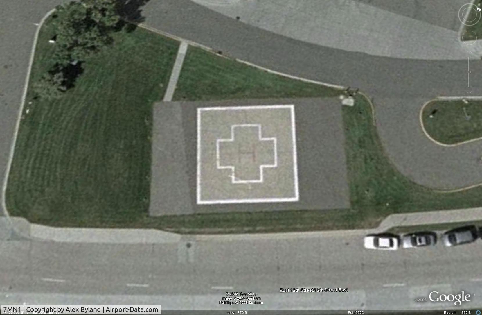 Regions Hospital Heliport (7MN1) - The suspected top of the helipad