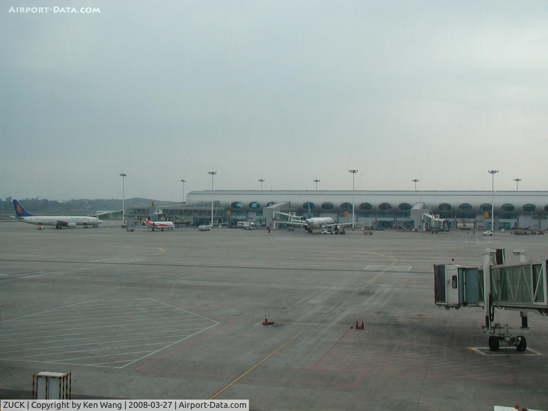 Chongqing Jiangbei International Airport, Chongqing China (ZUCK) - Terminal and jetways