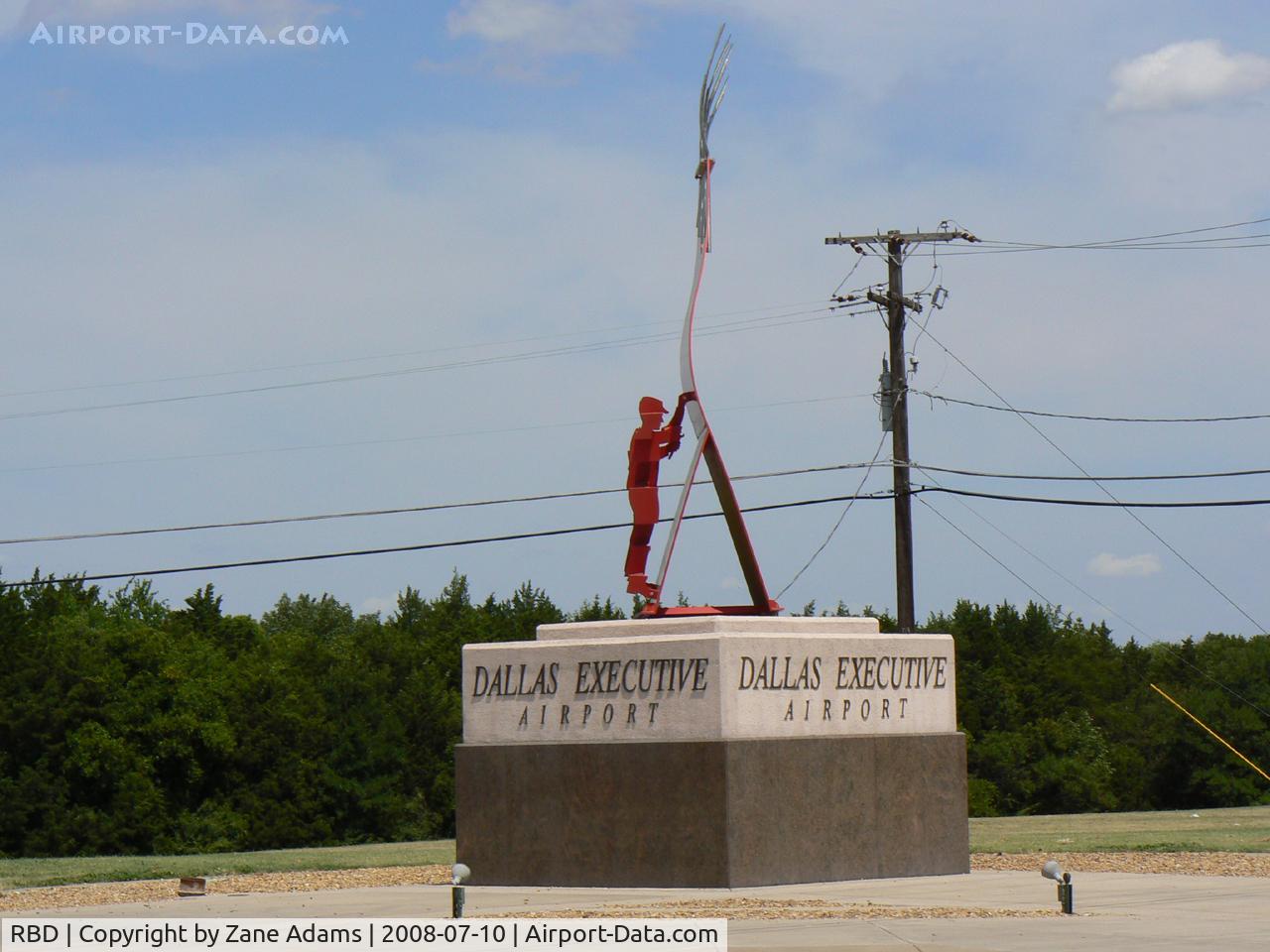 Dallas Executive Airport (RBD) - The entrance sign (from the side) to Dallas Executive (Redbird) Airport