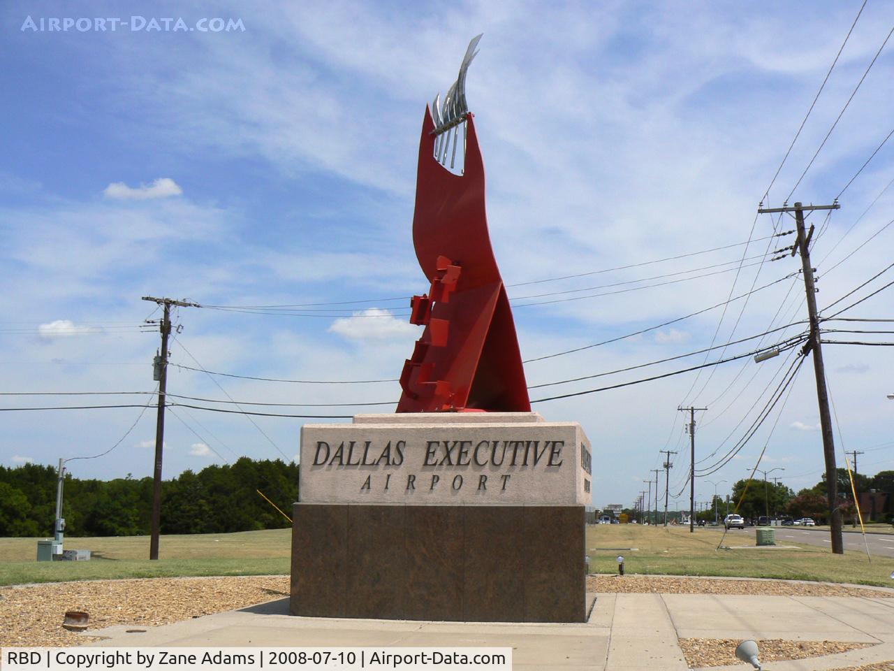 Dallas Executive Airport (RBD) - The entrance sign (from the back) to Dallas Executive (Redbird) Airport