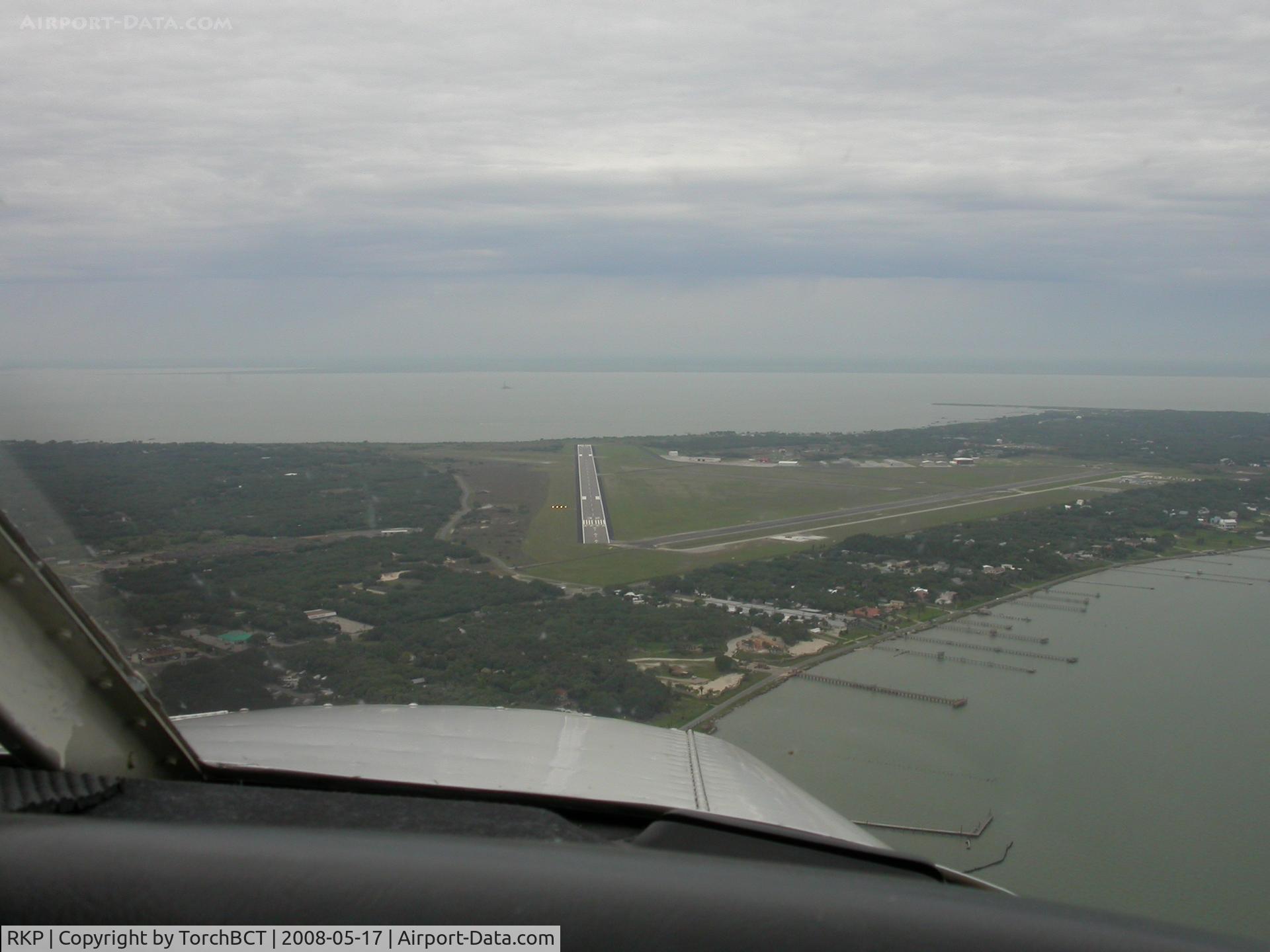 Aransas Co Airport (RKP) - View of RKP from final RWY 22