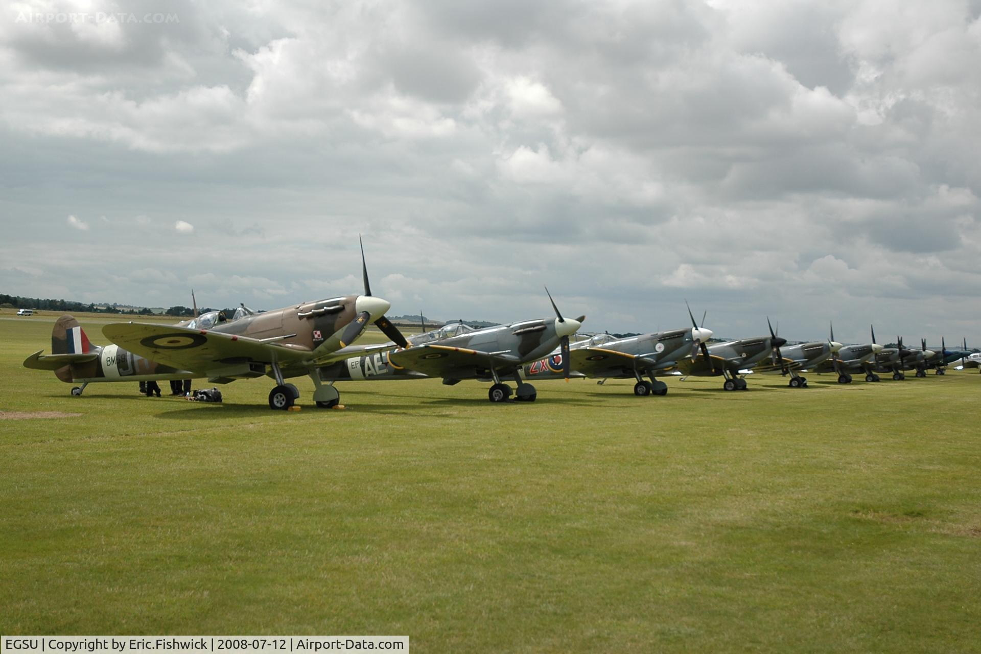 Duxford Airport, Cambridge, England United Kingdom (EGSU) - 5. Spitfires at Duxford Flying Legends Air Show July 2008