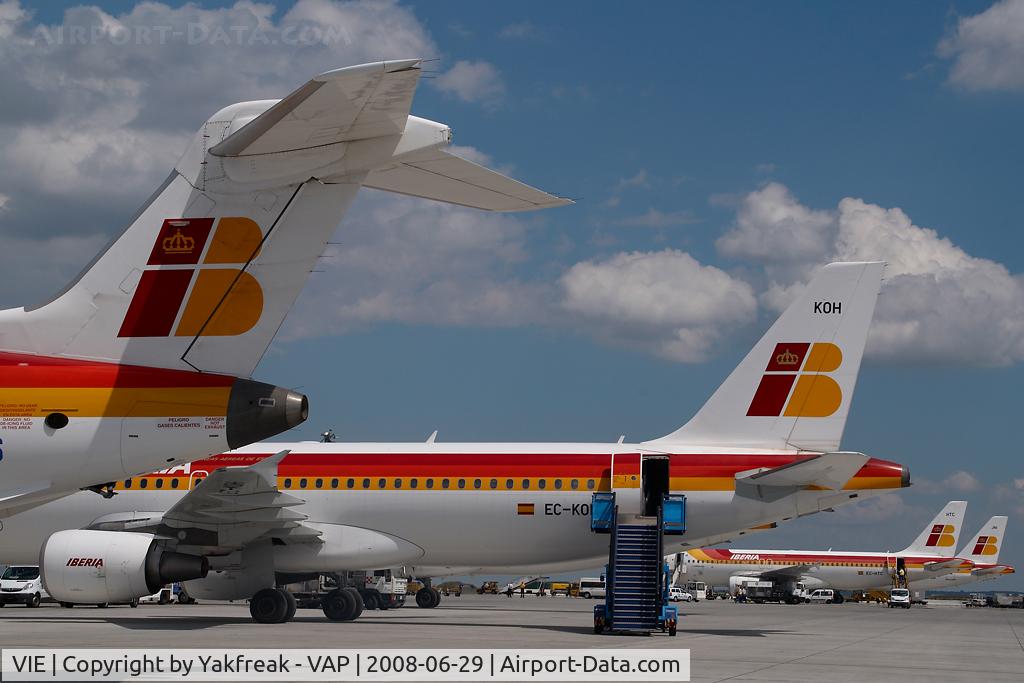 Vienna International Airport, Vienna Austria (VIE) - Some Iberia Aircraft for the EURO 08 final