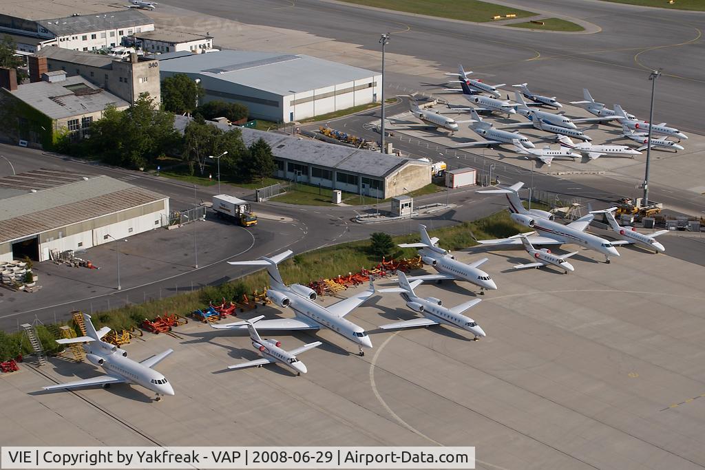 Vienna International Airport, Vienna Austria (VIE) - Hi traffic for the Euro 08 final