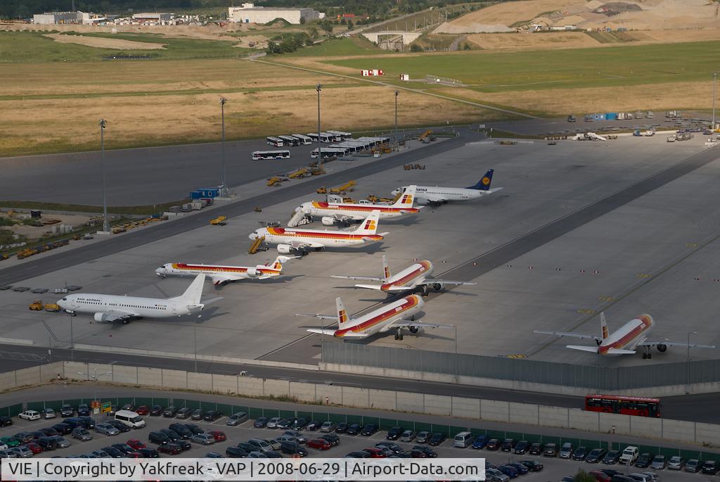 Vienna International Airport, Vienna Austria (VIE) - Some Iberia Aircraft for the EURO 08 final