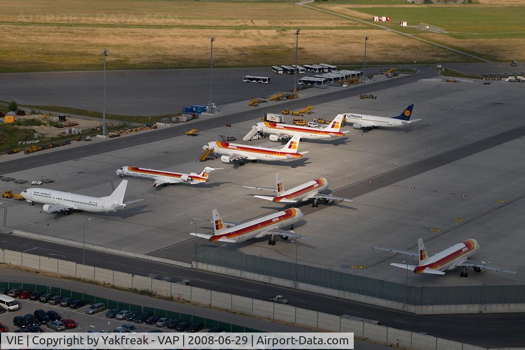 Vienna International Airport, Vienna Austria (VIE) - Some Iberia Aircraft for the EURO 08 final