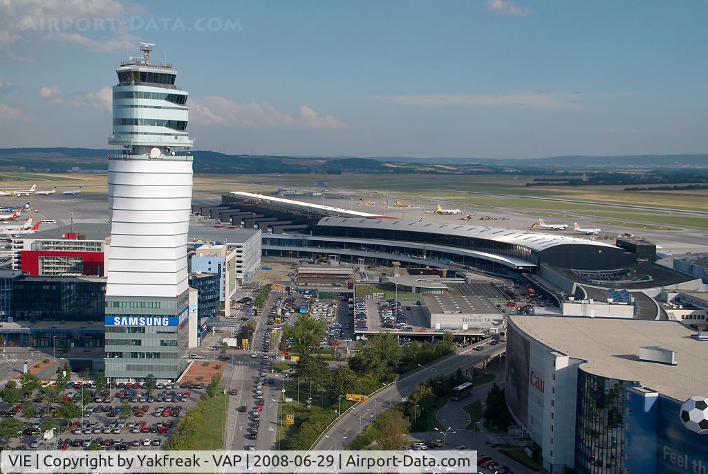 Vienna International Airport, Vienna Austria (VIE) - tower and skylink terminal