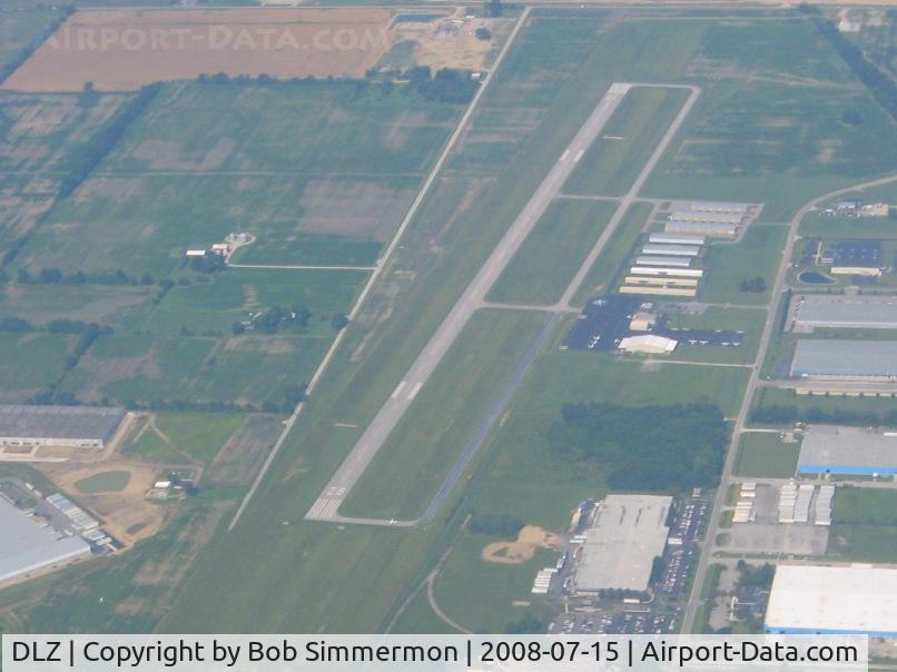 Delaware Municipal - Jim Moore Field Airport (DLZ) - Looking west from 5500'