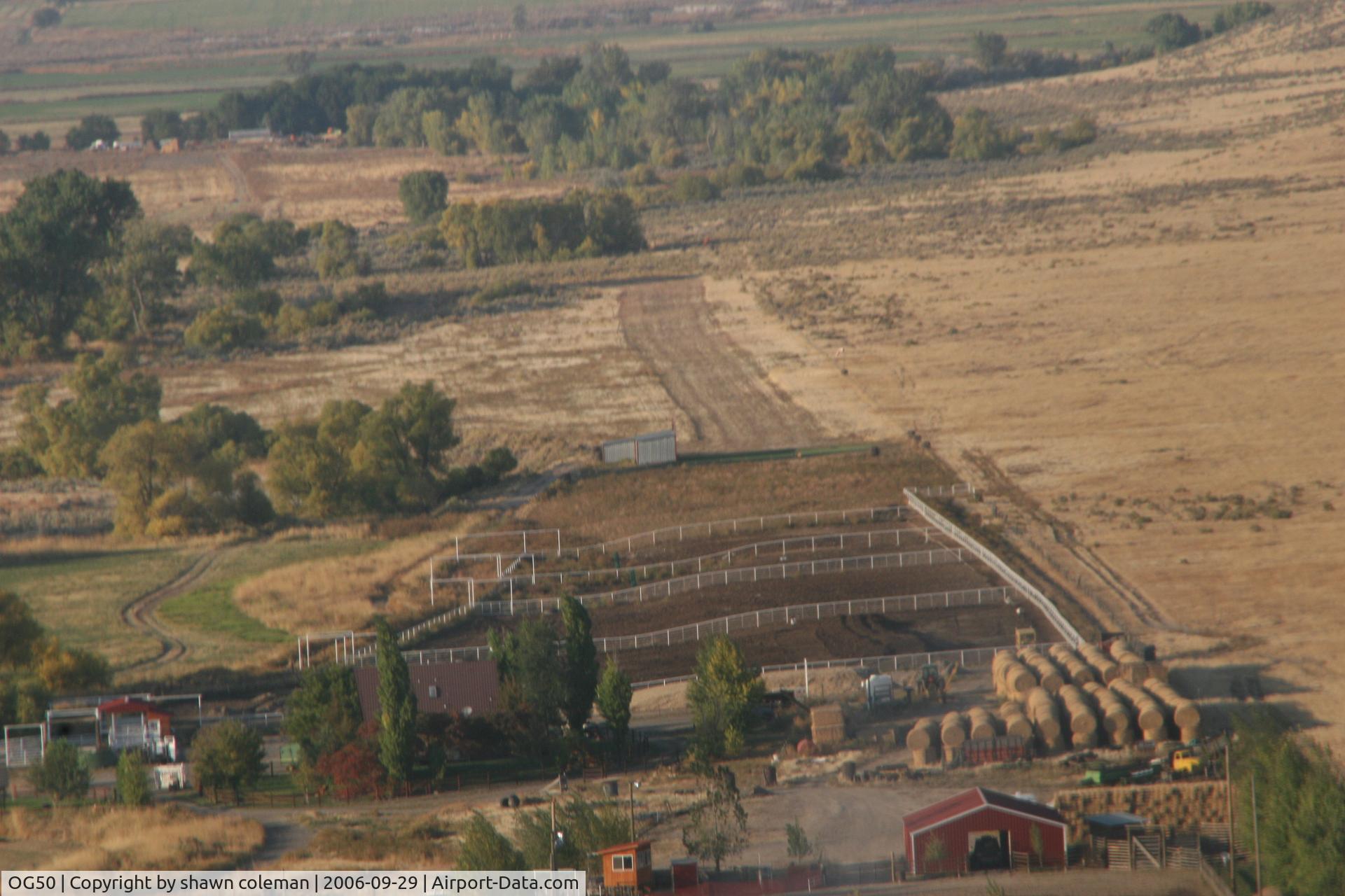 Cottonwood Creek Ranch Airport (OG50) - looking north    at og50