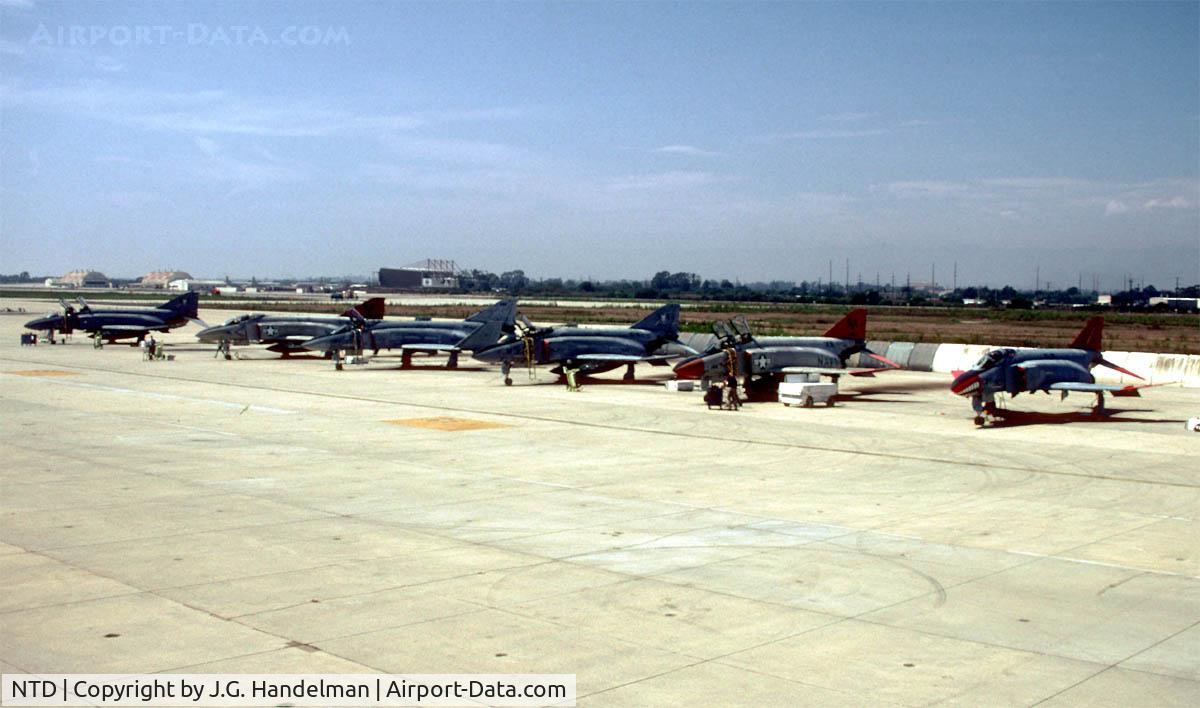 Point Mugu Nas (naval Base Ventura Co) Airport (NTD) - QF-4 line at Point Mugu